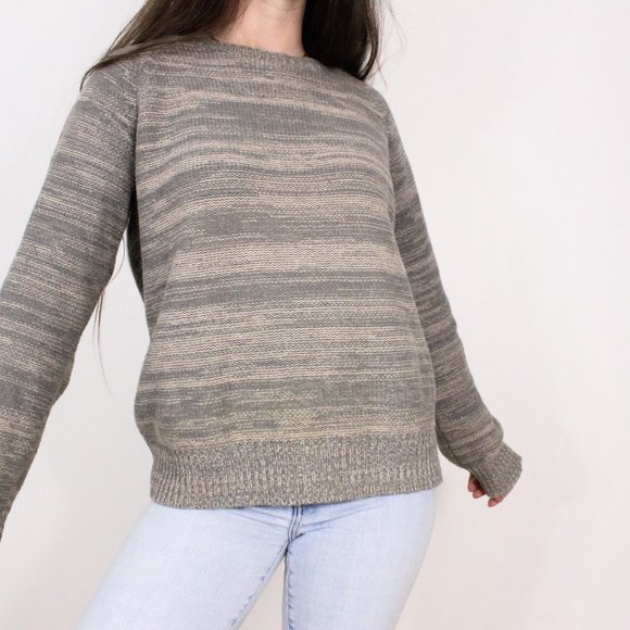 *Held in Common Green Knit Crew Neck Sweater - Picture 1 of 8